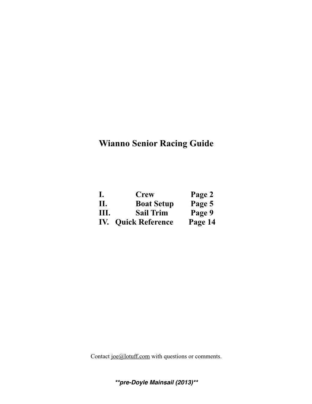 J Lotuff Wianno Senior Tuning Guide.Pages