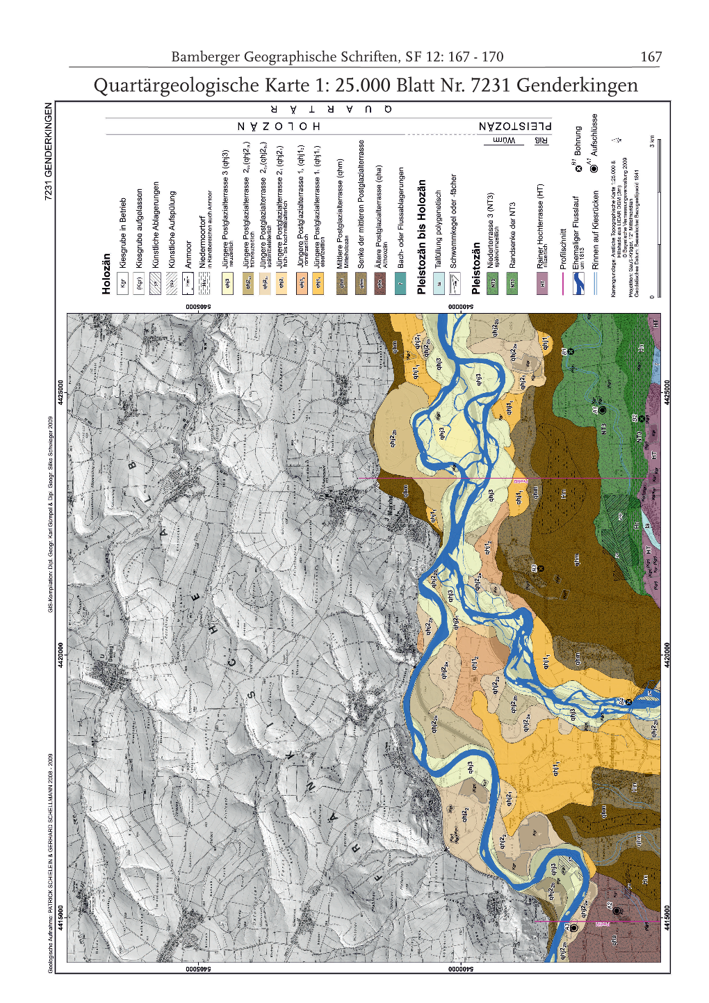 Quartärgeologische Karte 1: 25.000 Blatt Nr. 7231 Genderkingen 168 Bamberger Geographische Schriften, SF 12: 167 - 170 169