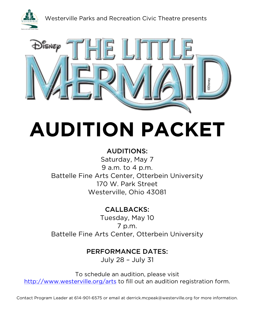 Audition Packet