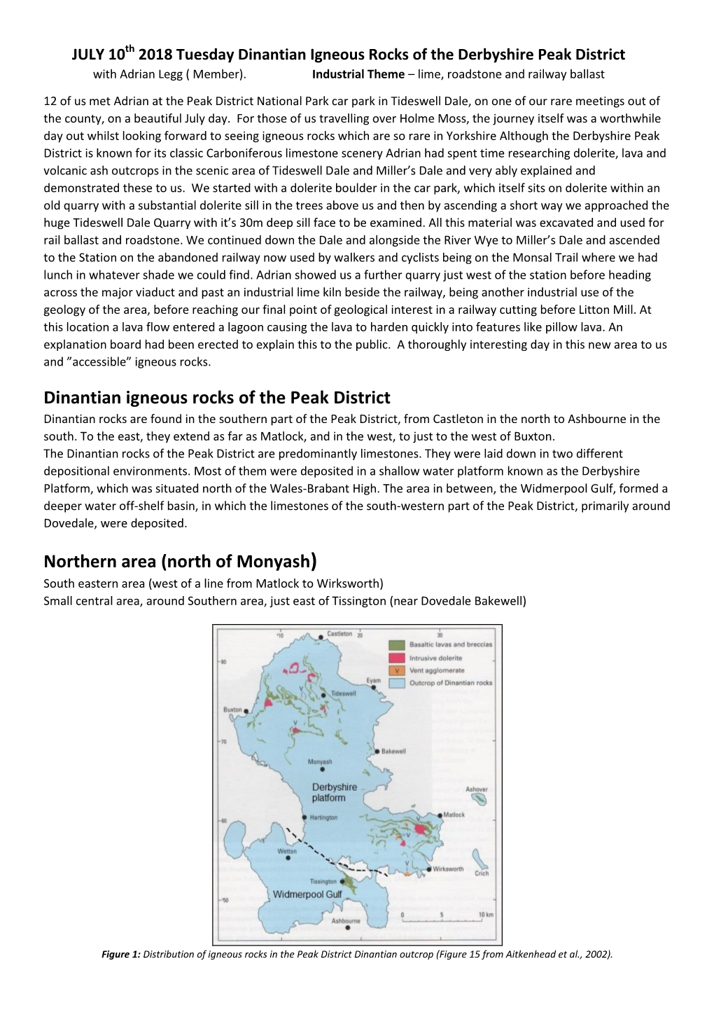 Dinantian Igneous Rocks of the Peak