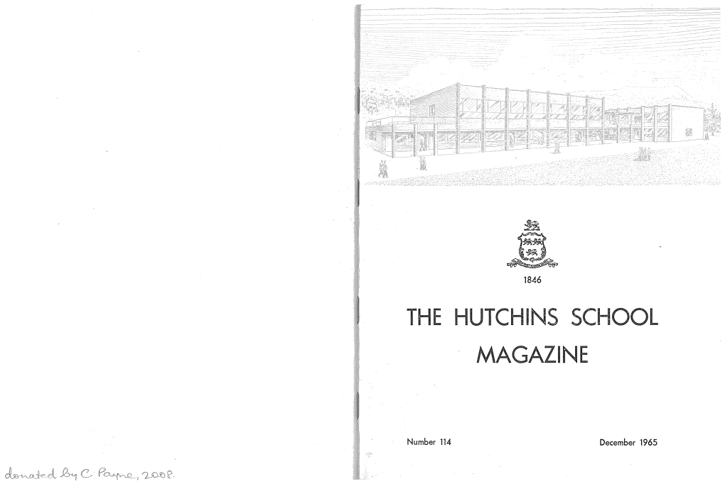Hutchins School Magazine, №114, December 1965