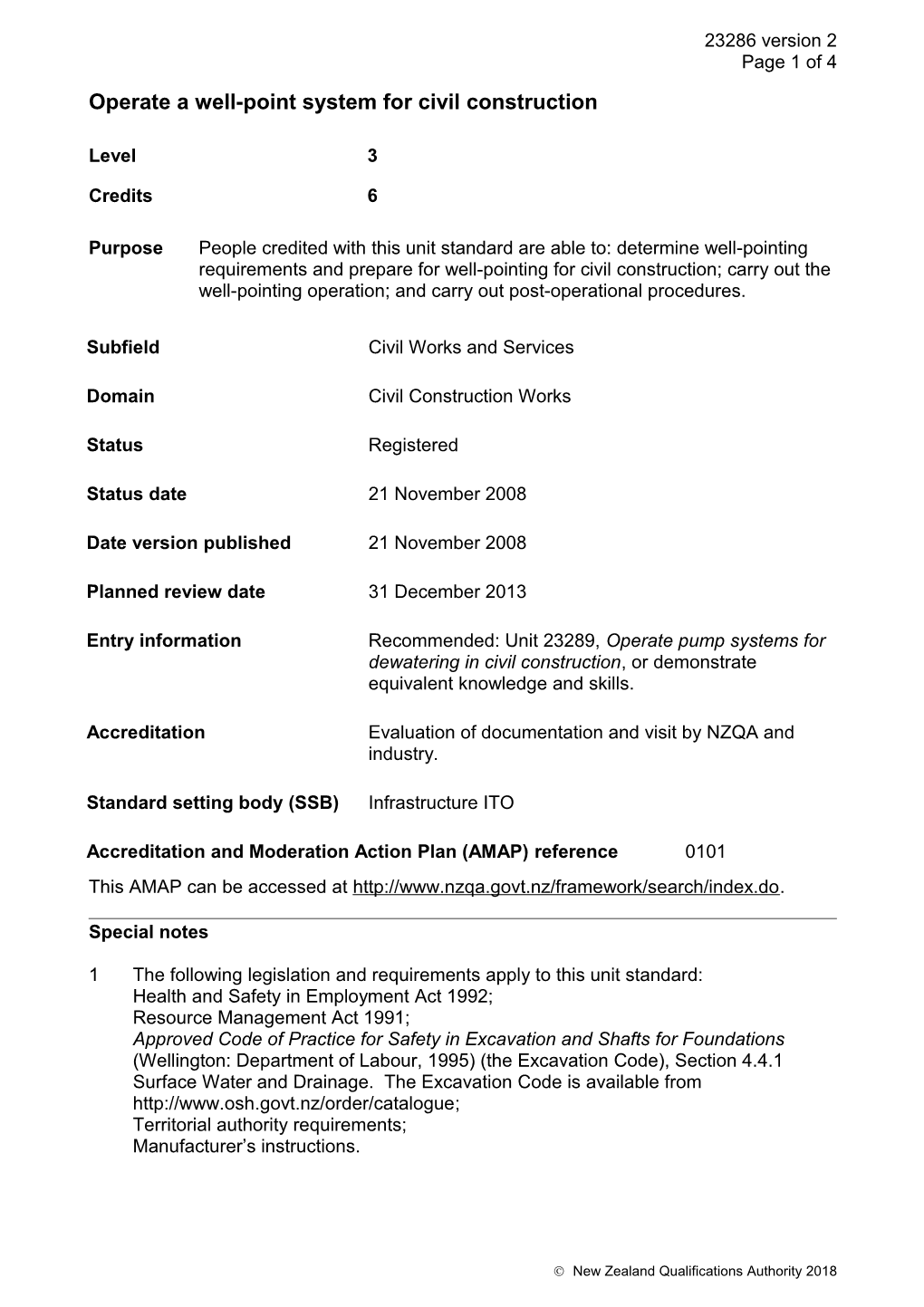 23286 Operate a Well-Point System for Civil Construction