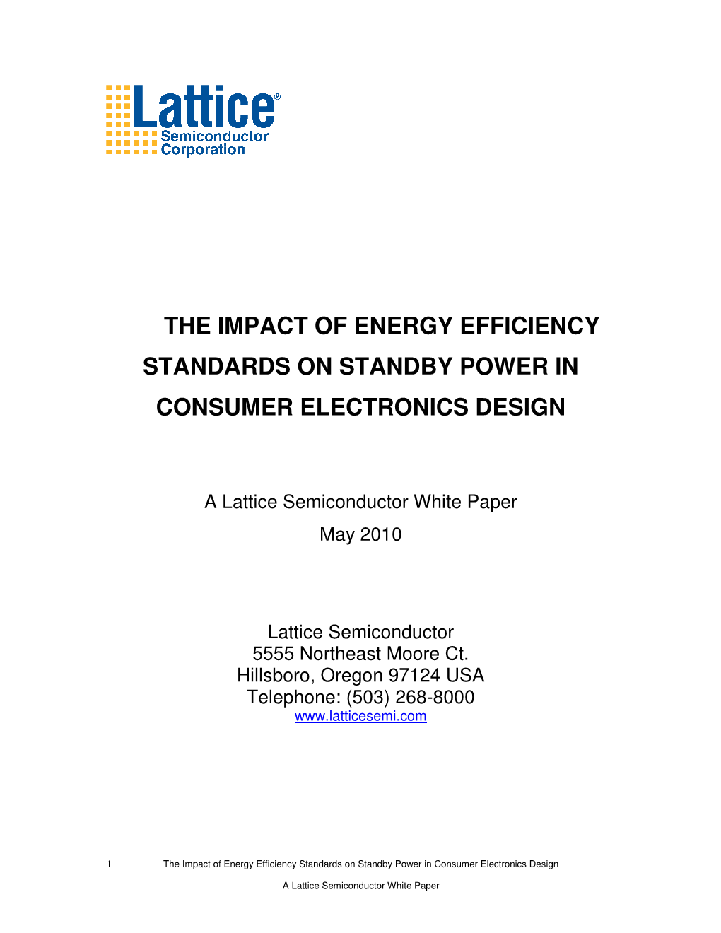 The Impact of Energy Efficiency Standards on Standby Power in Consumer Electronics Design
