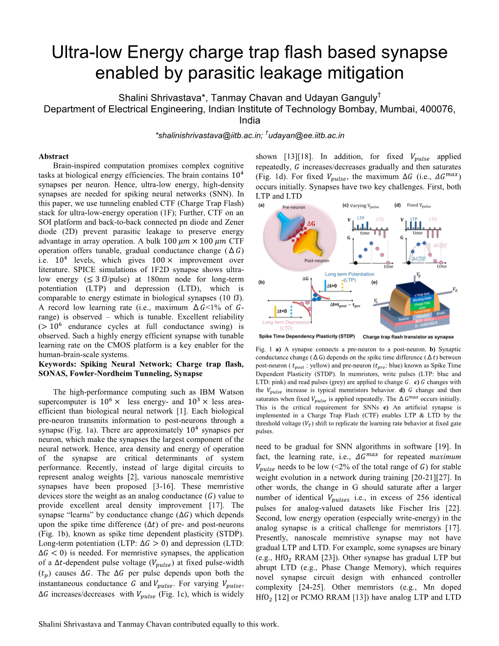 Ultra-Low Energy Charge Trap Flash Based Synapse Enabled by Parasitic Leakage Mitigation