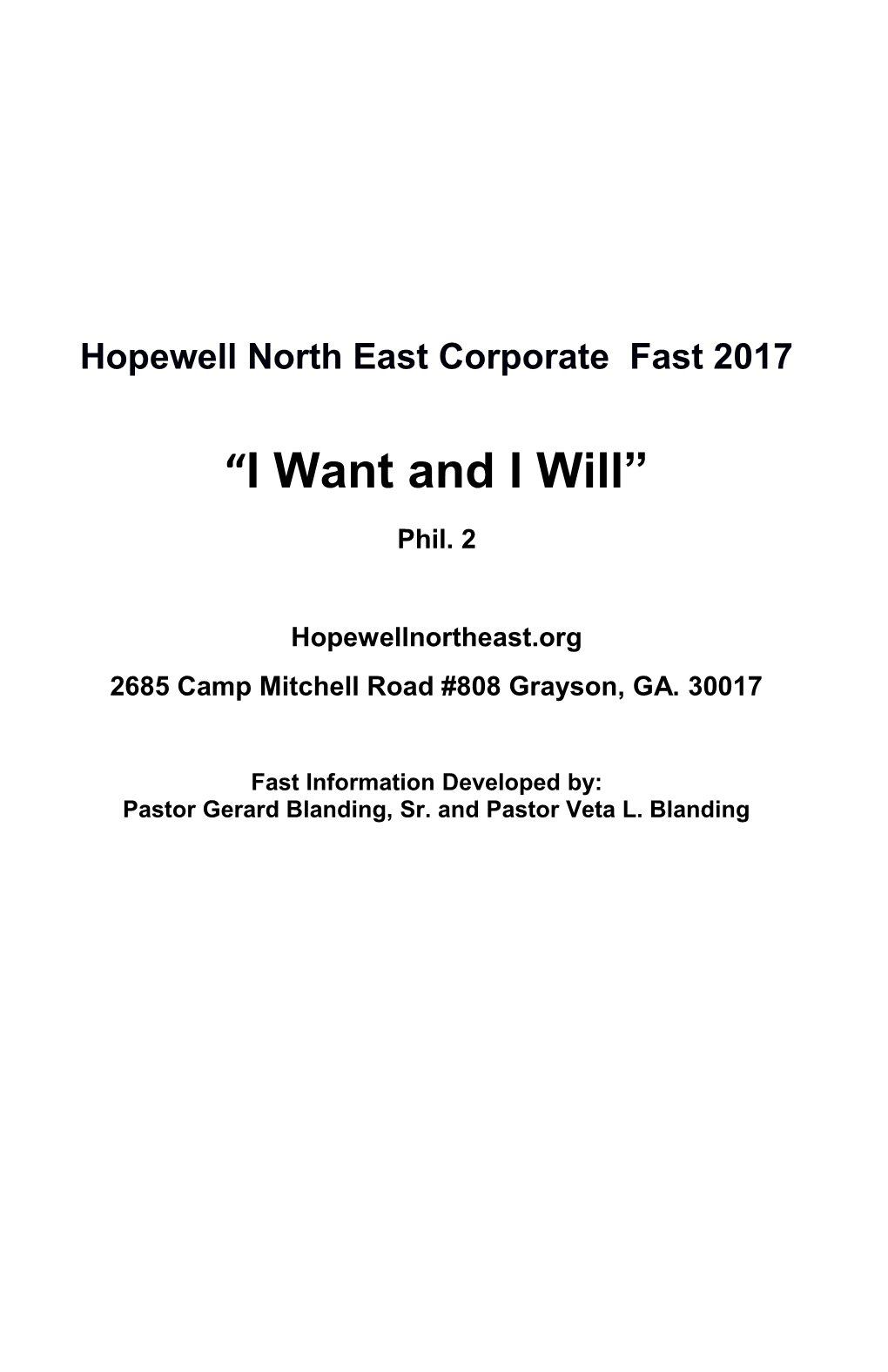 Hopewell North East Corporate Fast 2017