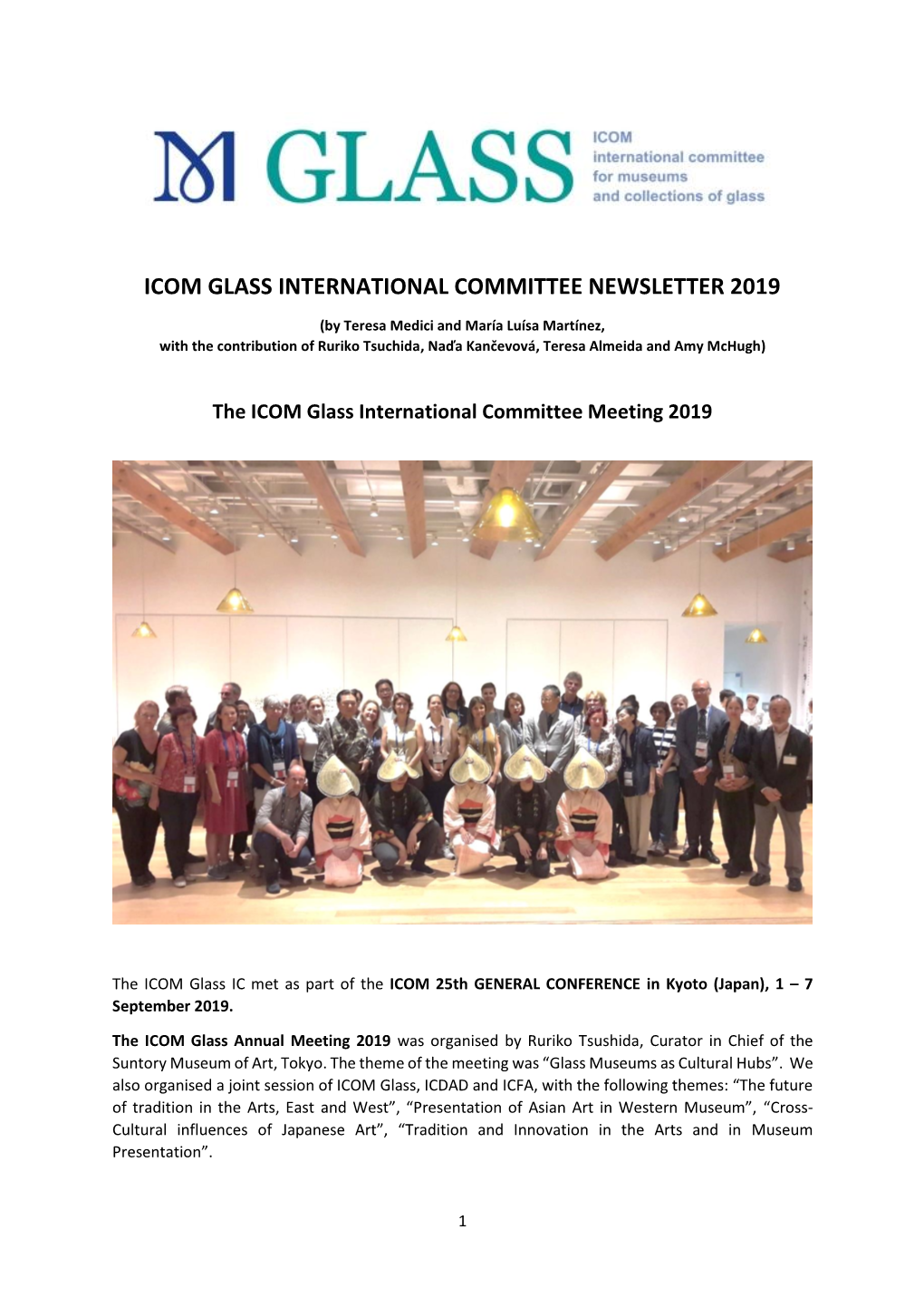 Icom Glass International Committee Newsletter 2019