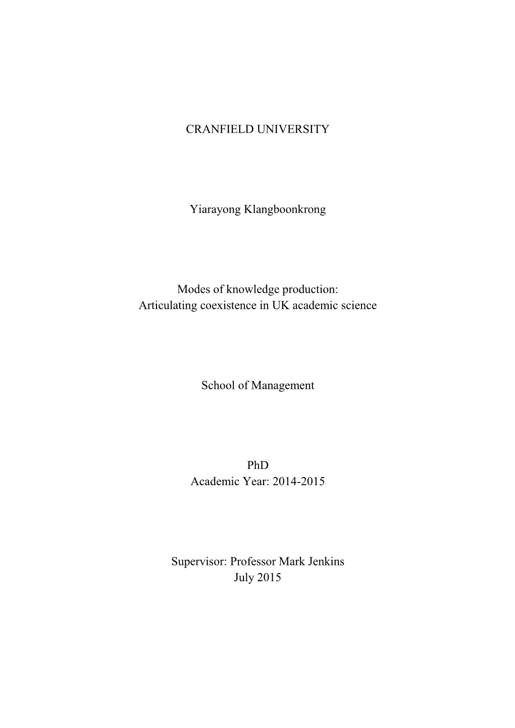 Thesis Template (Double-Sided)