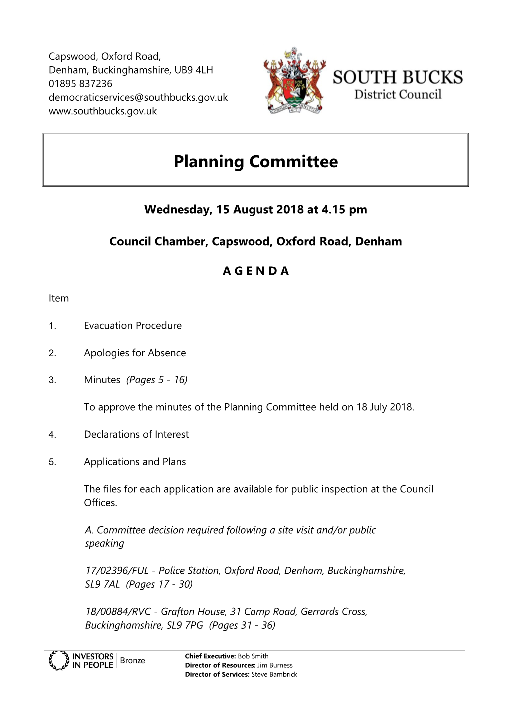 Agenda Document for Planning Committee (SBDC)