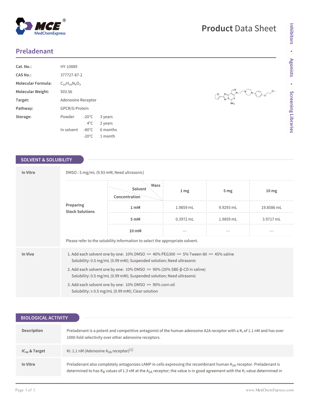 Preladenant | Medchemexpress