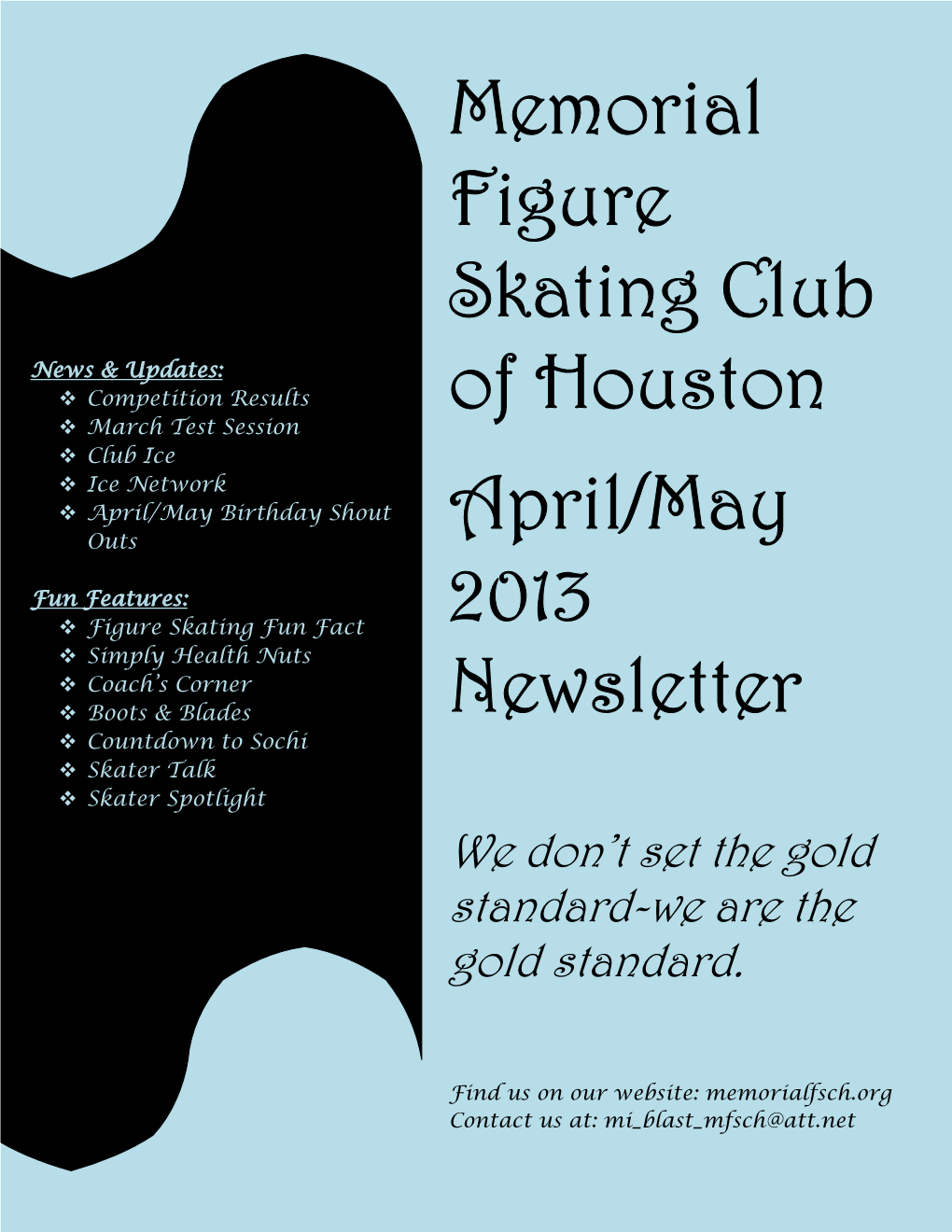 Memorial Figure Skating Club of Houston April/May 2013 Newsletter