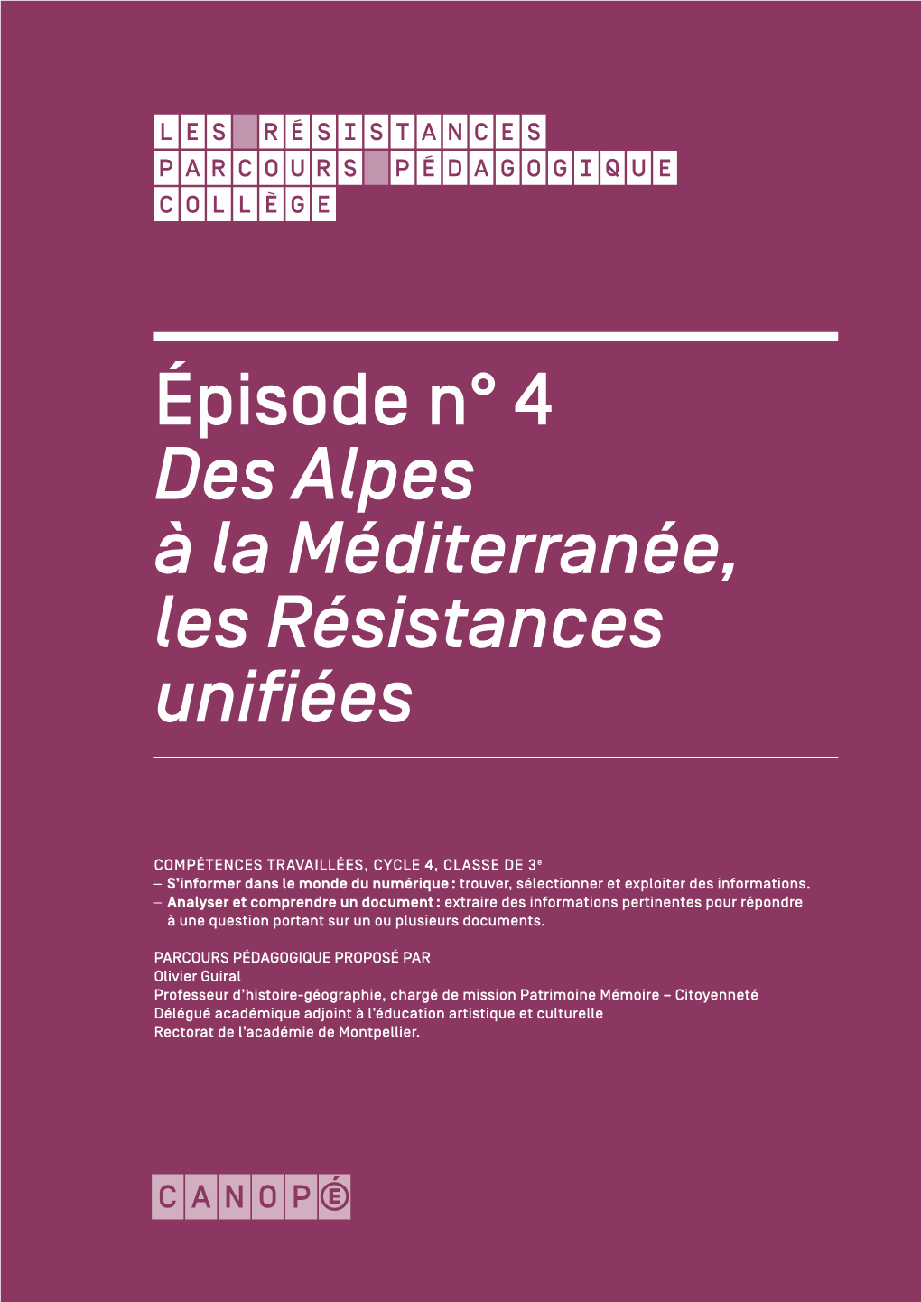 Épisode N° 4 Des Alpes À La Méditerranée, Les Résistances Unifiées