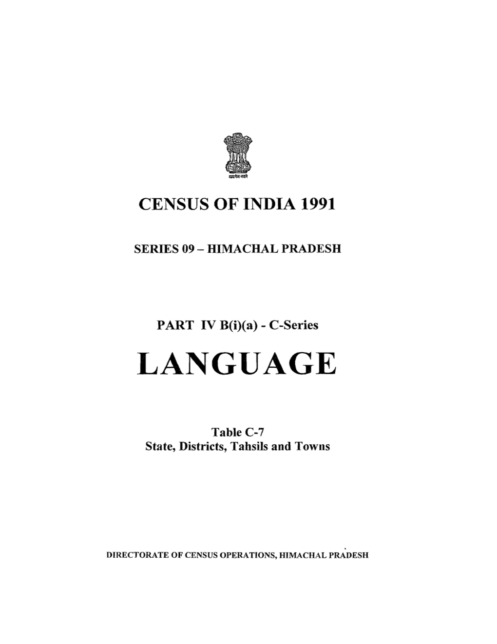 Language, Part IV B(I)(A)-C-Series , Series-9