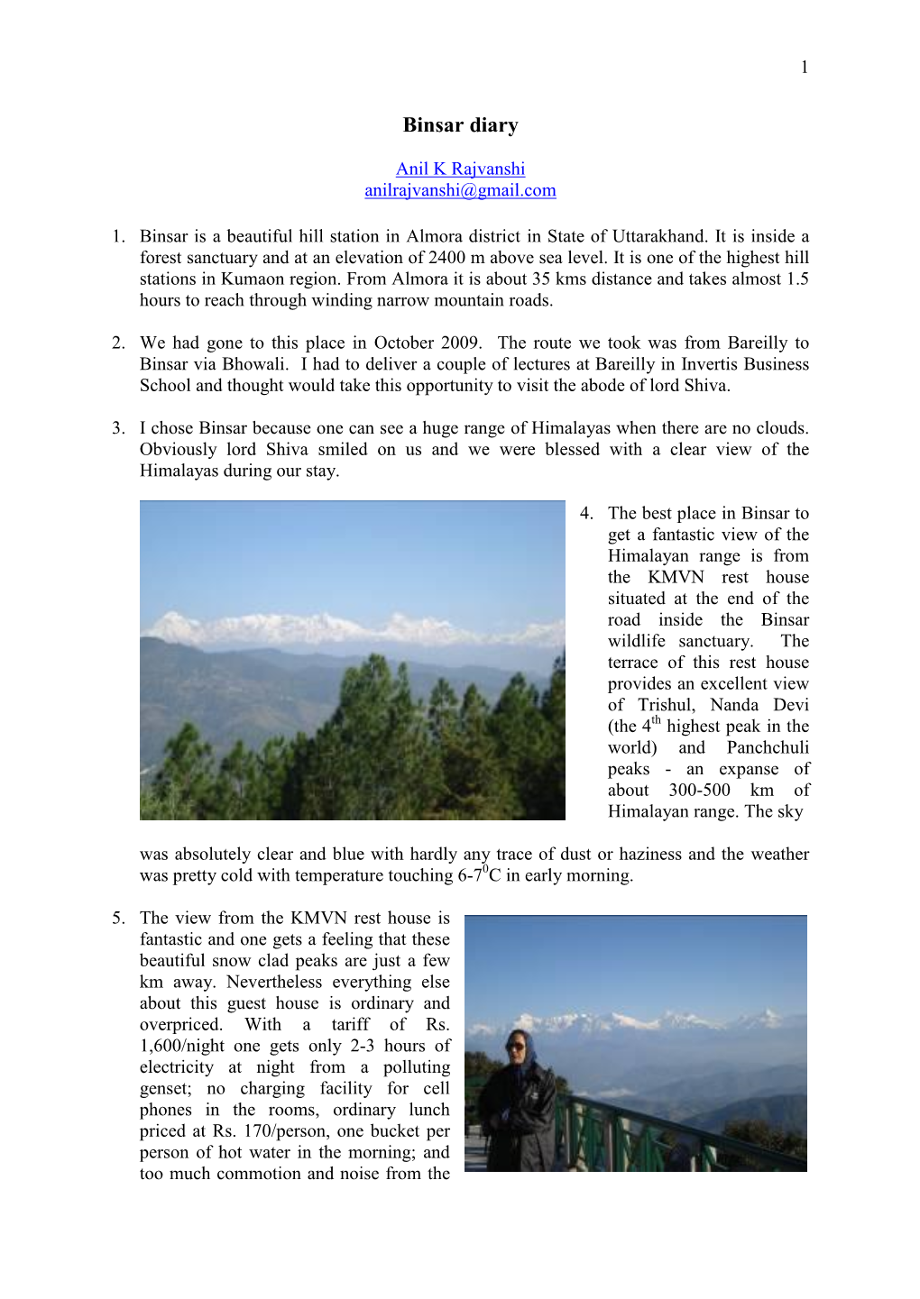 Binsar Diary