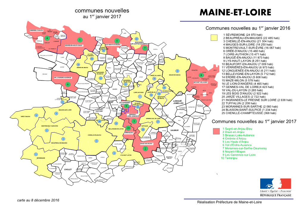 Carte Des Communes Nouvelles Au 1Er Janvier 2017