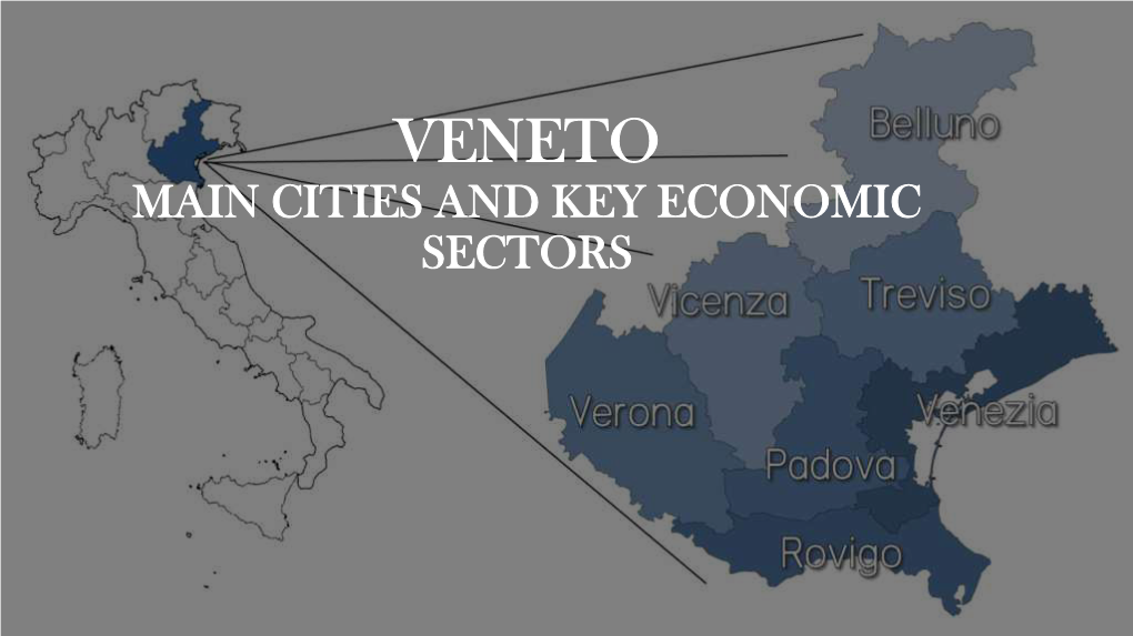 Veneto Main Cities and Key Economic Sectors