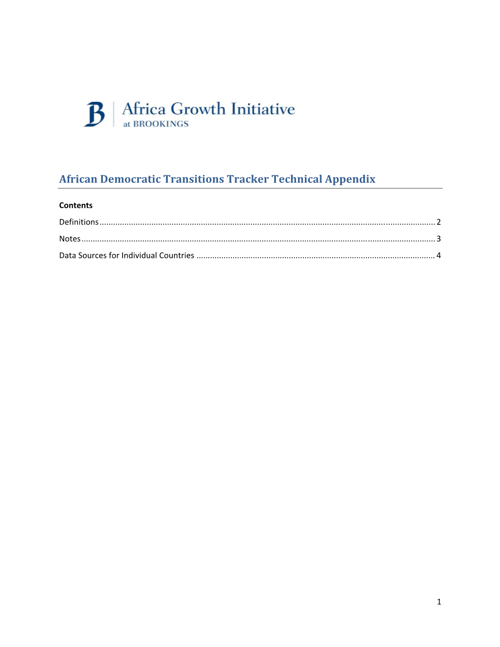 African Democratic Transitions Tracker Technical Appendix