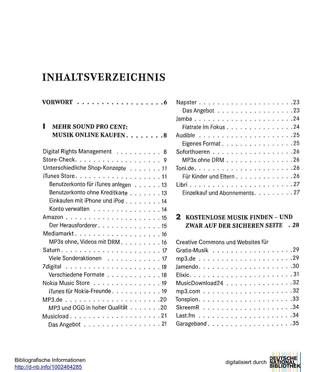 Inhaltsverzeichnis