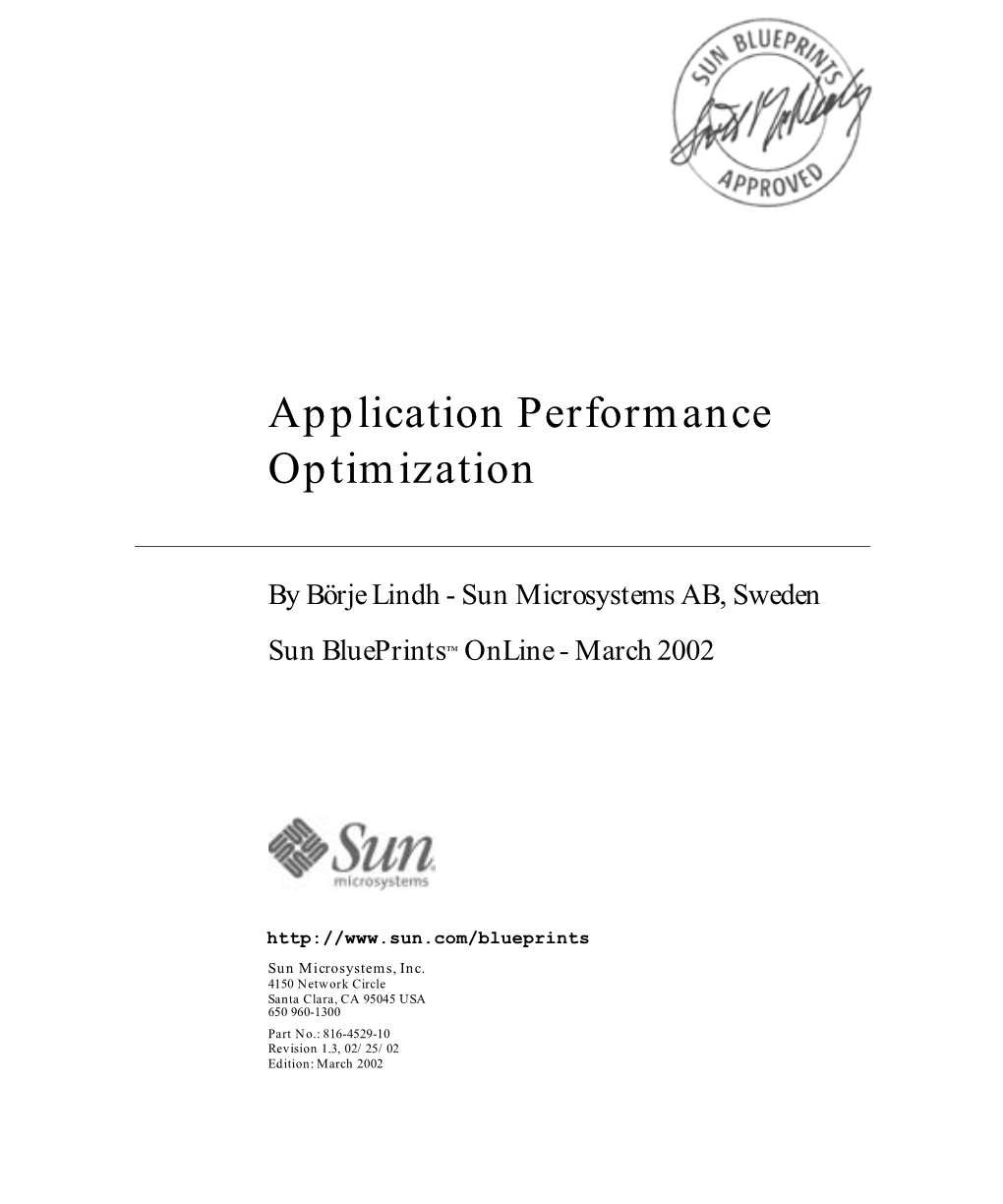 Application Performance Optimization