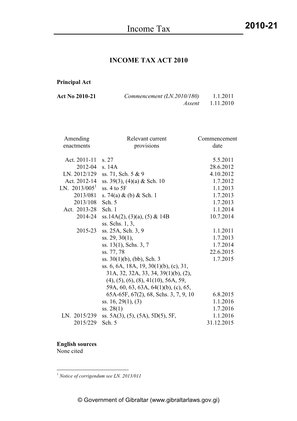 Income Tax Act 2010