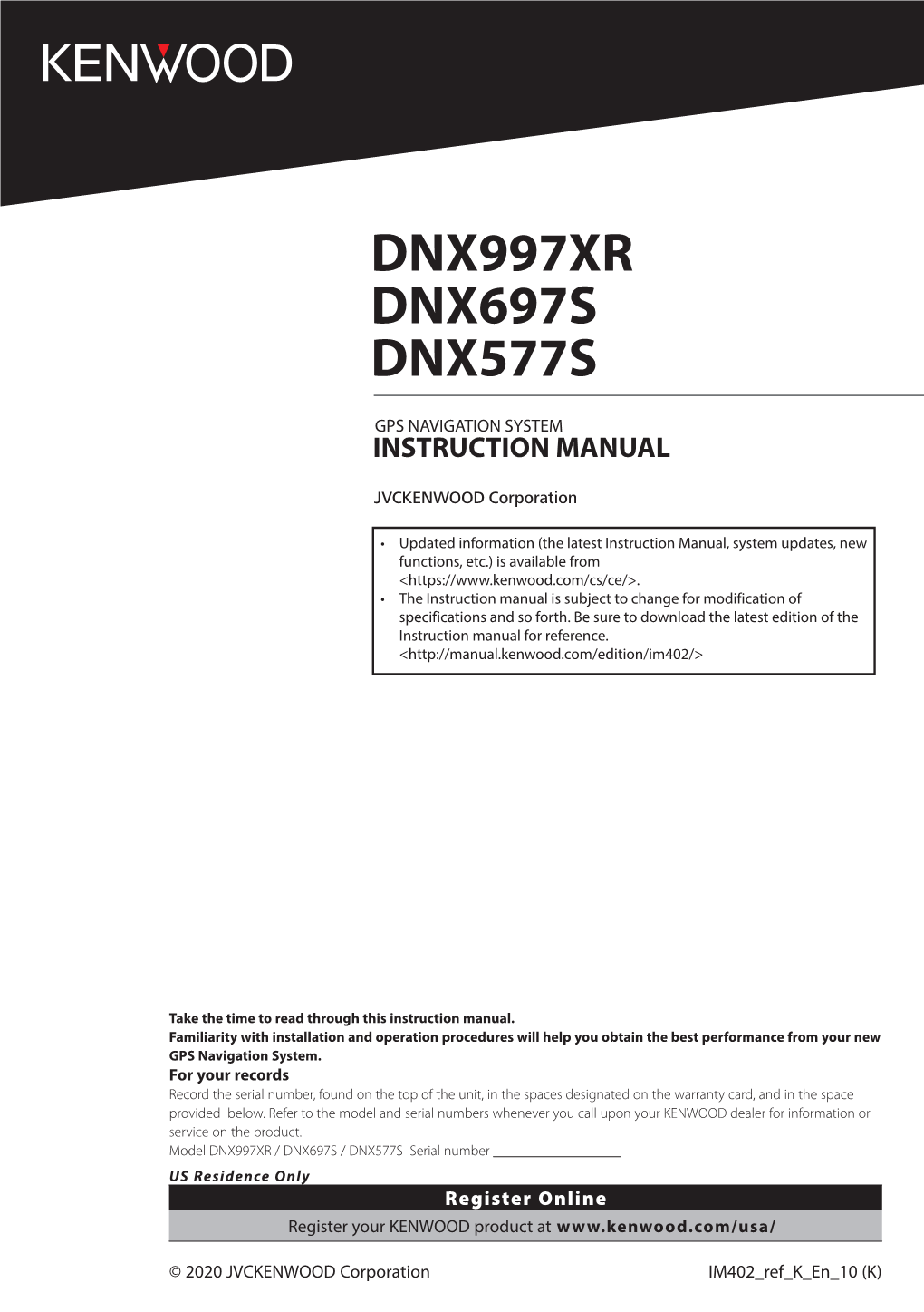 Dnx997xr Dnx697s Dnx577s