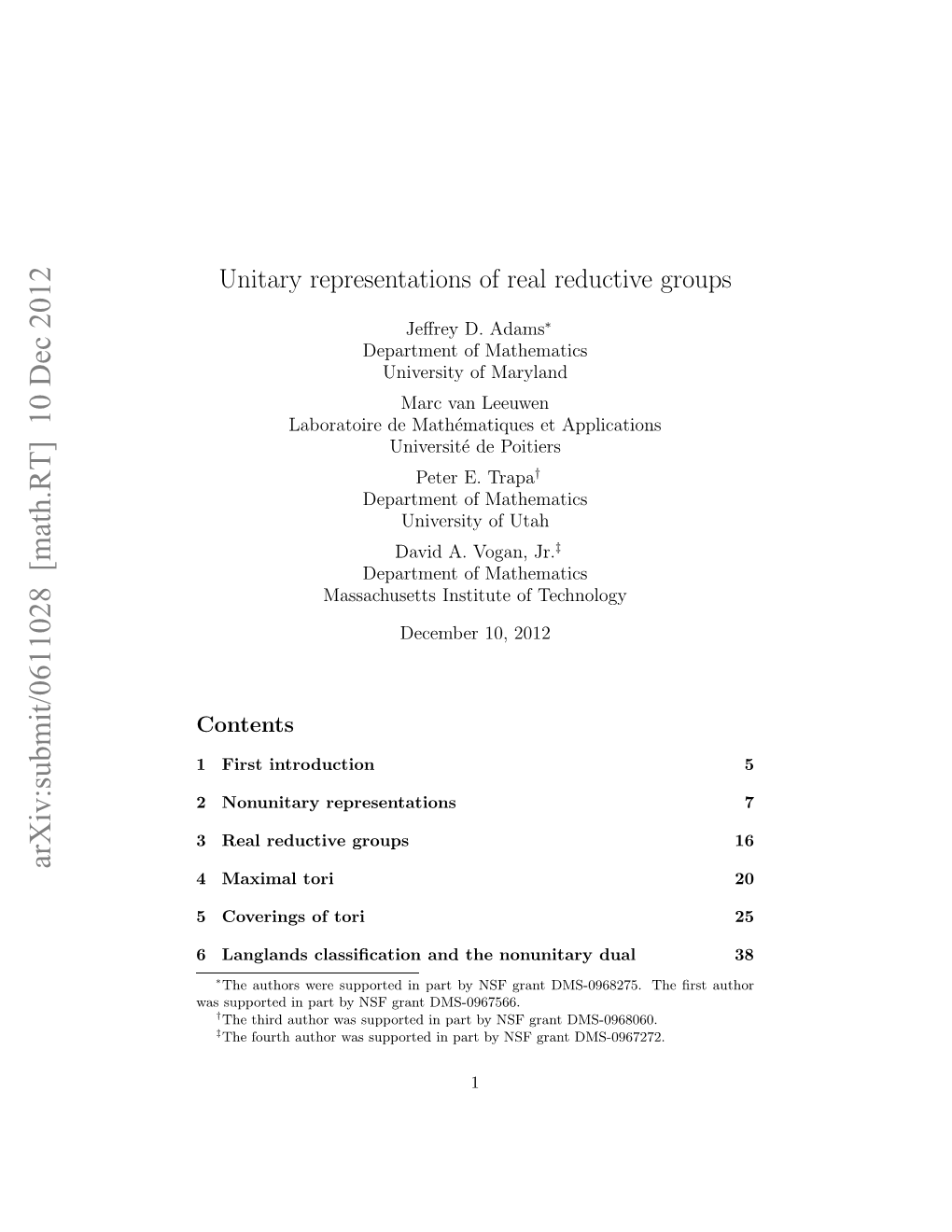 Unitary Representations of Real Reductive Groups