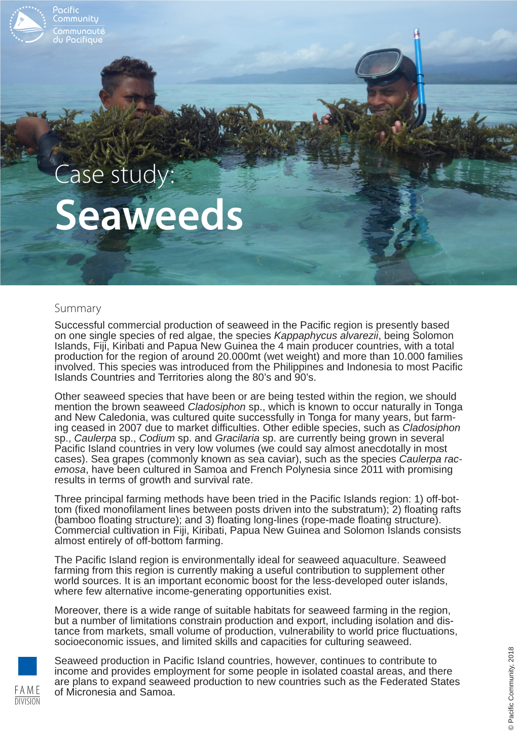 Case Study: Seaweeds, Marine Shrimp and Tilapia Fish