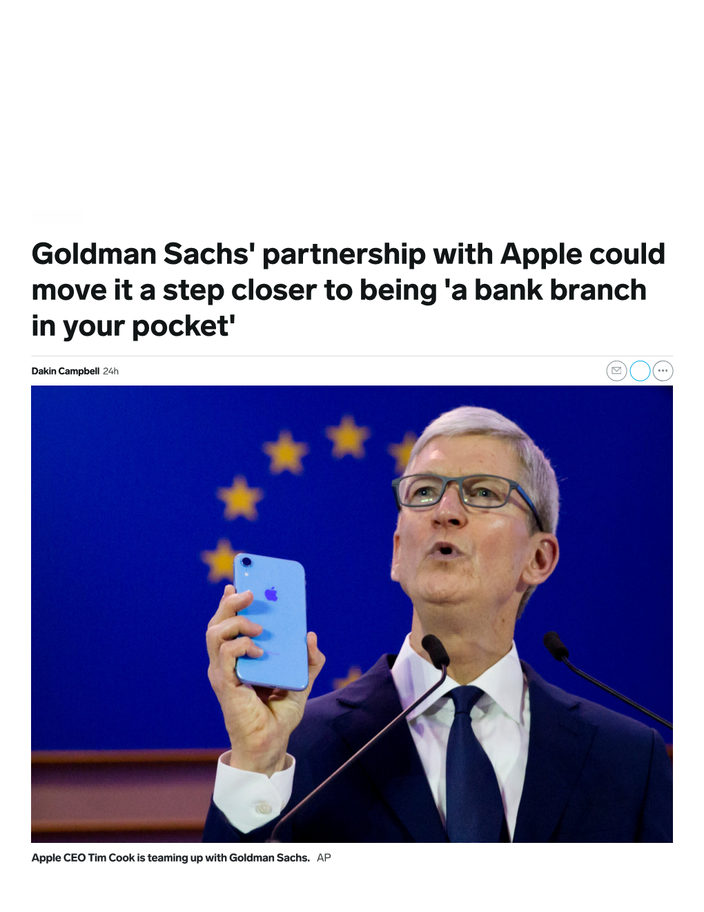 Apple Goldman Sachs Credit Card Future of Branch Banking