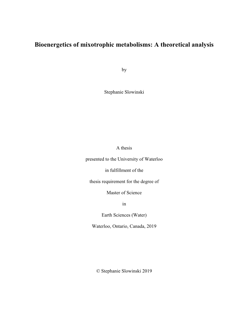 Bioenergetics of Mixotrophic Metabolisms: a Theoretical Analysis