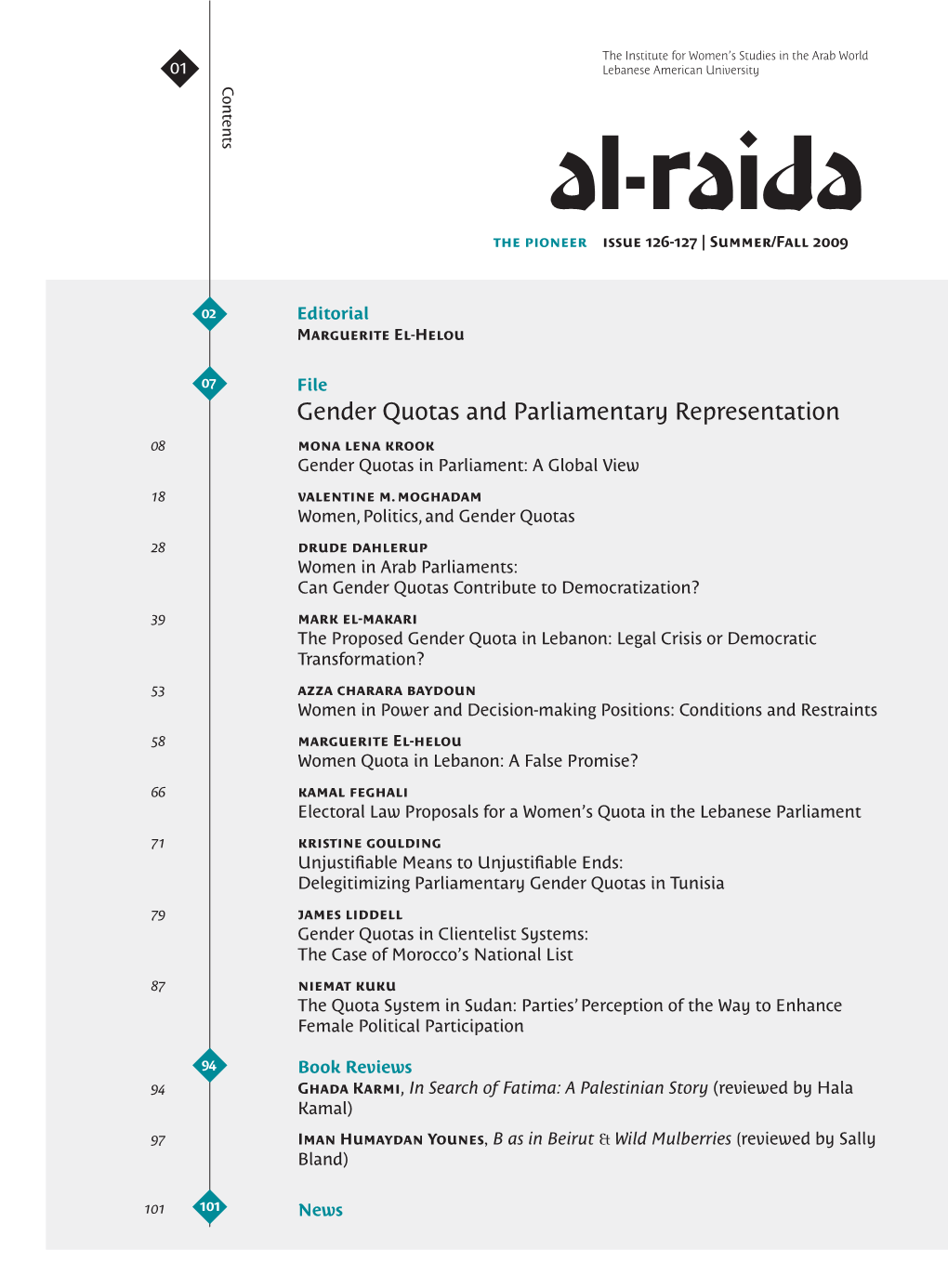 Gender Quotas and Parliamentary Representation