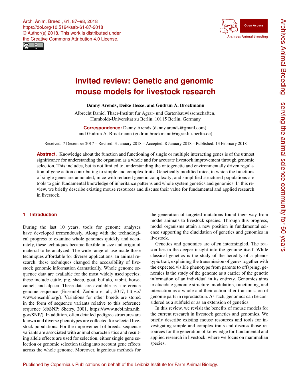 Invited Review: Genetic and Genomic Mouse Models for Livestock Research