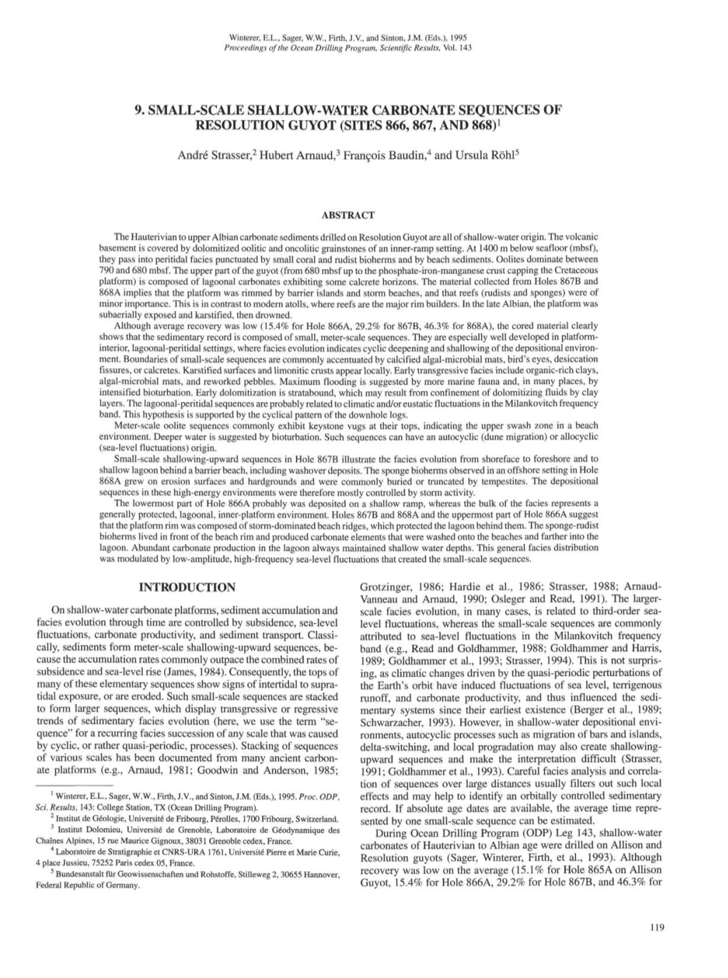 9. Small-Scale Shallow-Water Carbonate Sequences of Resolution Guyot (Sites 866, 867, and 868)1