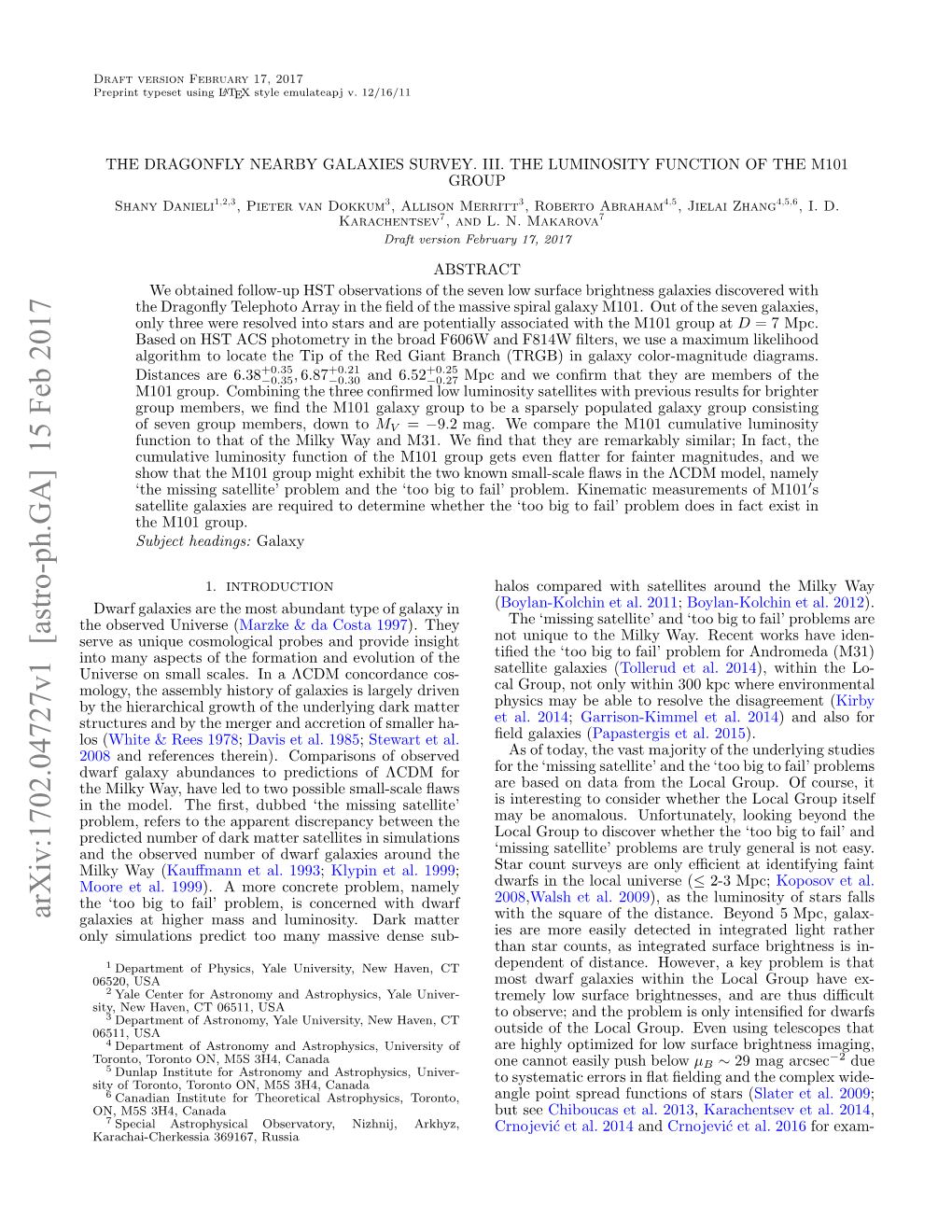 Arxiv:1702.04727V1 [Astro-Ph.GA] 15 Feb 2017 Galaxies at Higher Mass and Luminosity