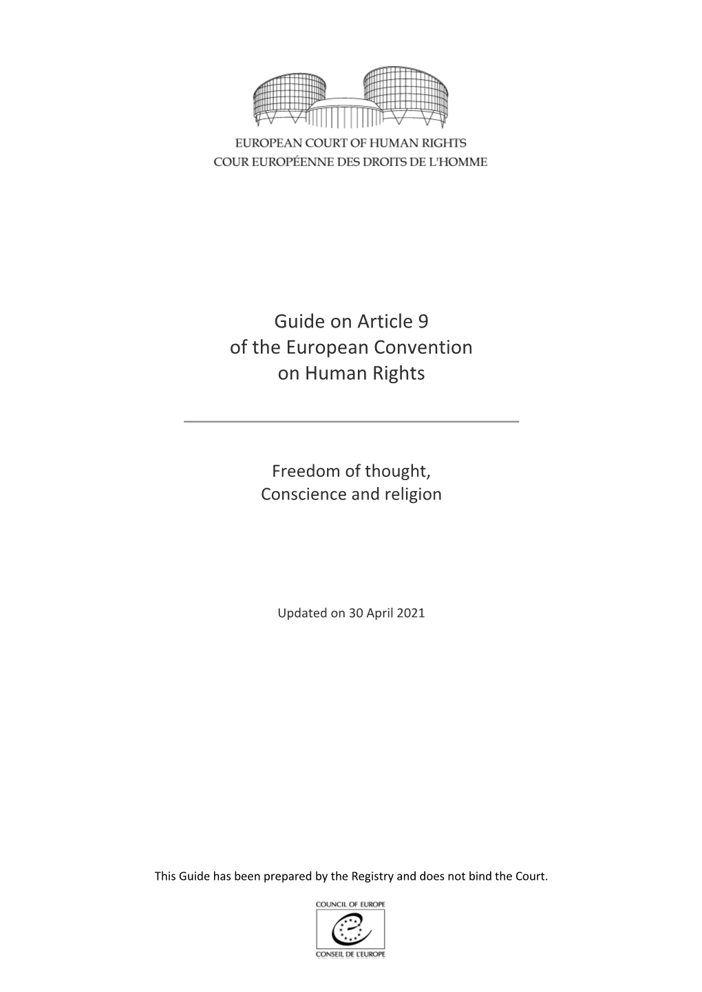 Guide on Article 9 of the European Convention on Human Rights