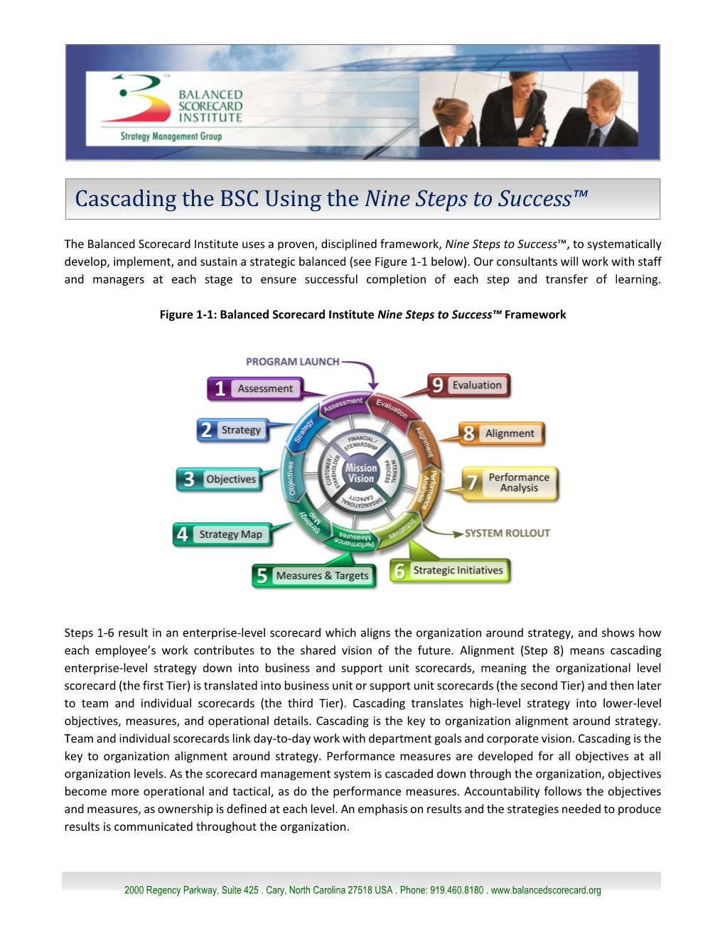 Cascading the BSC Using the Nine Steps to Success™