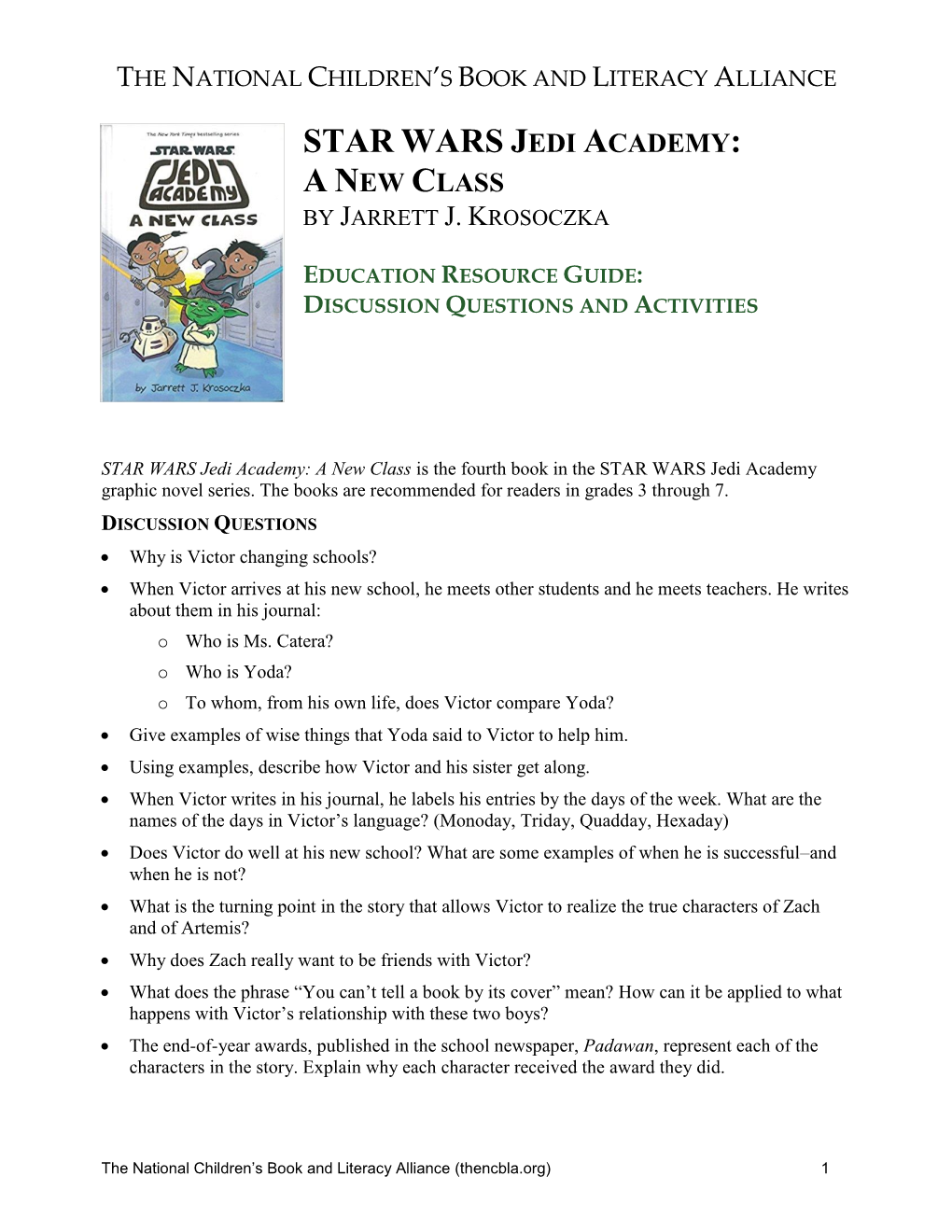 Star Wars Jedi Academy: a New Class by Jarrett J