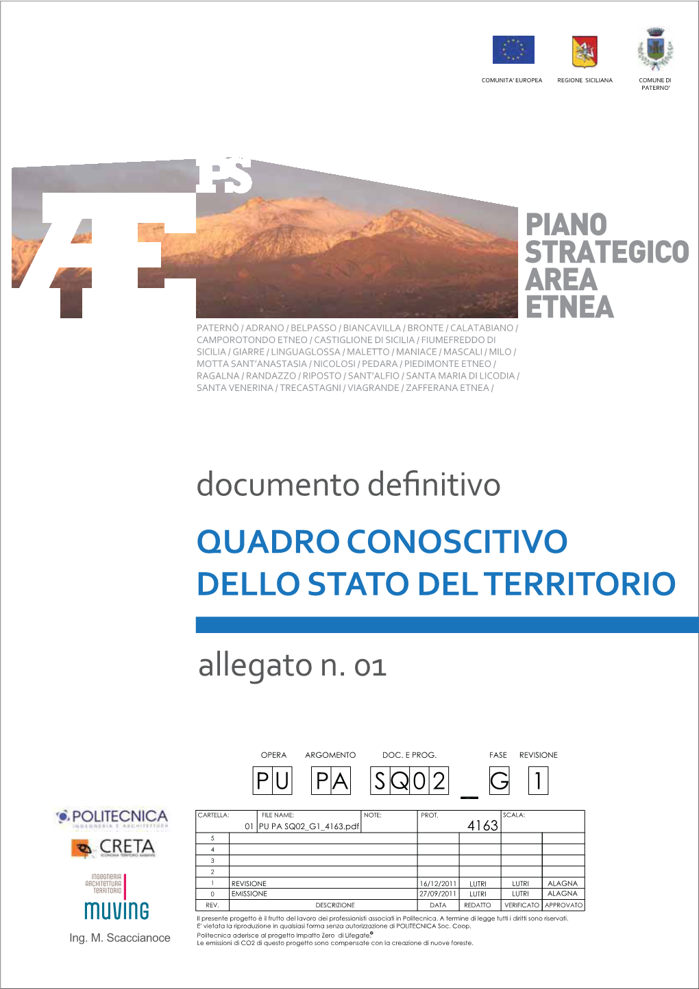 Quadro Conoscitivo Dello Stato Del Territorio