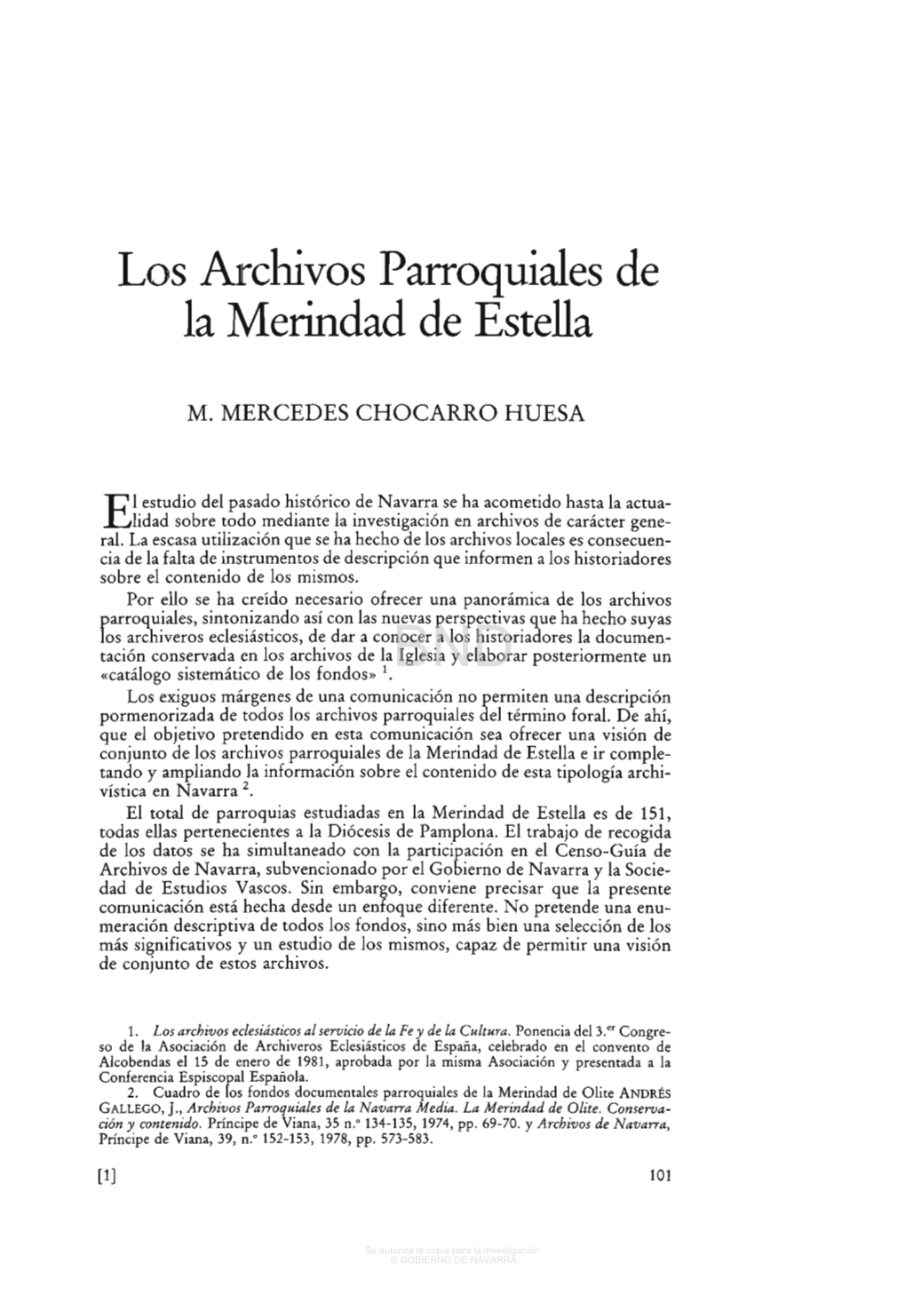 Los Archivos Parroquiales De La Merindad De Estella