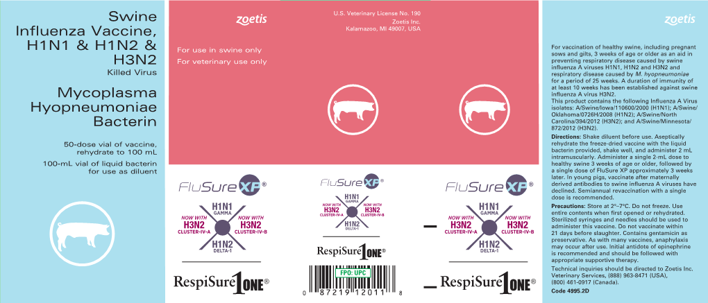 Swine Influenza Vaccine, H1N1 & H1N2 & H3N2