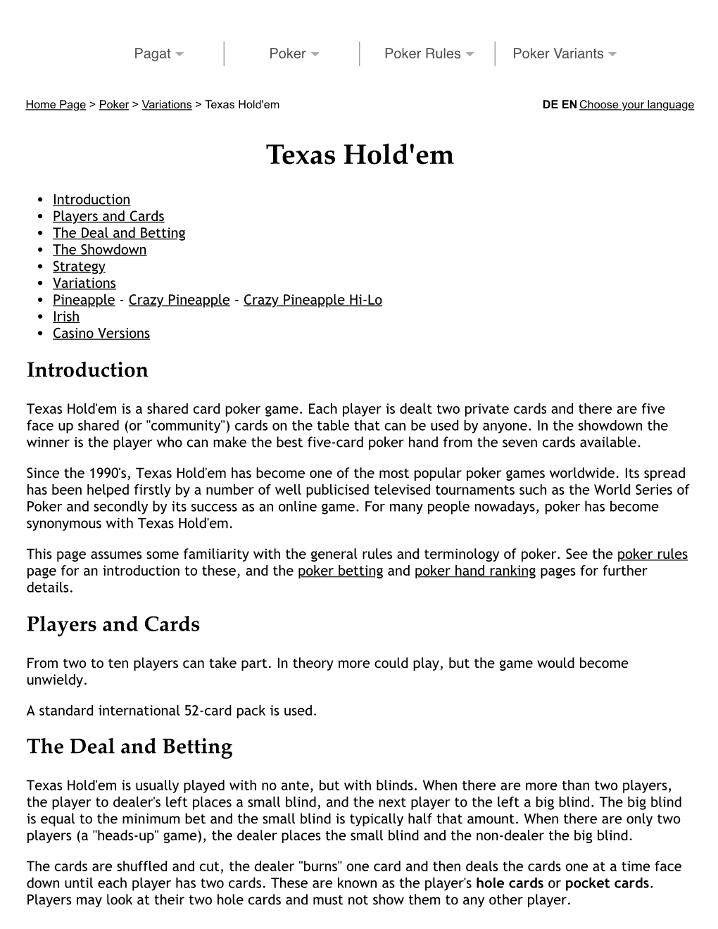 Texas Hold'em Poker