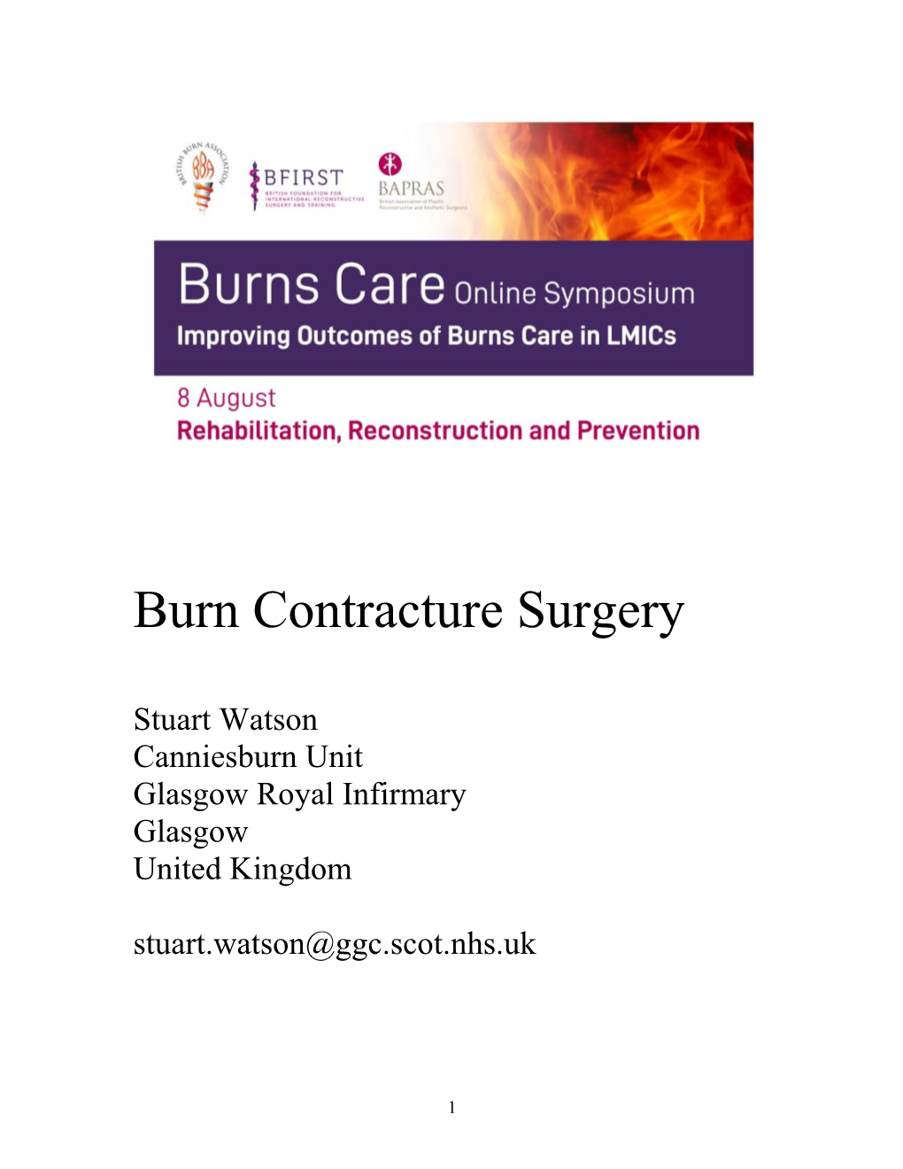 Burn Contracture Surgery
