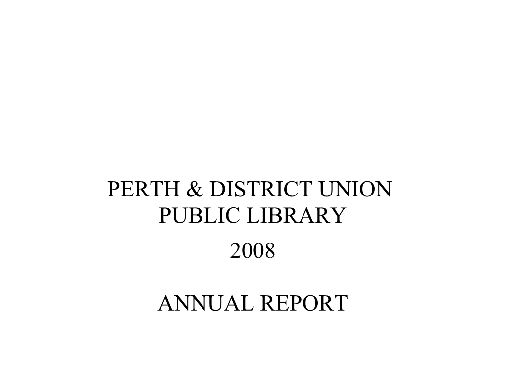 Perth & District Union Public Library