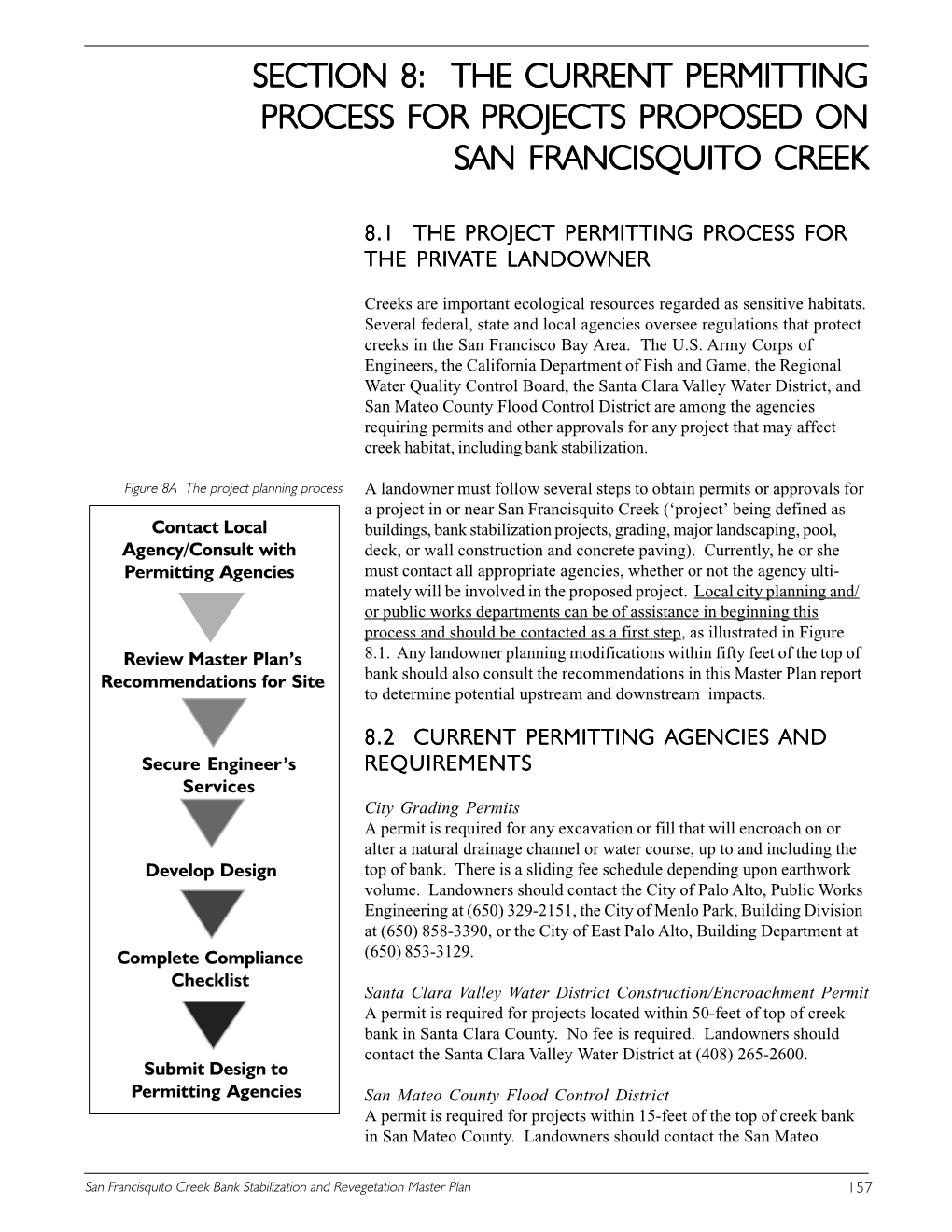 Section 8: the Current Permitting Process for Projects Proposed on San Francisquito Creek