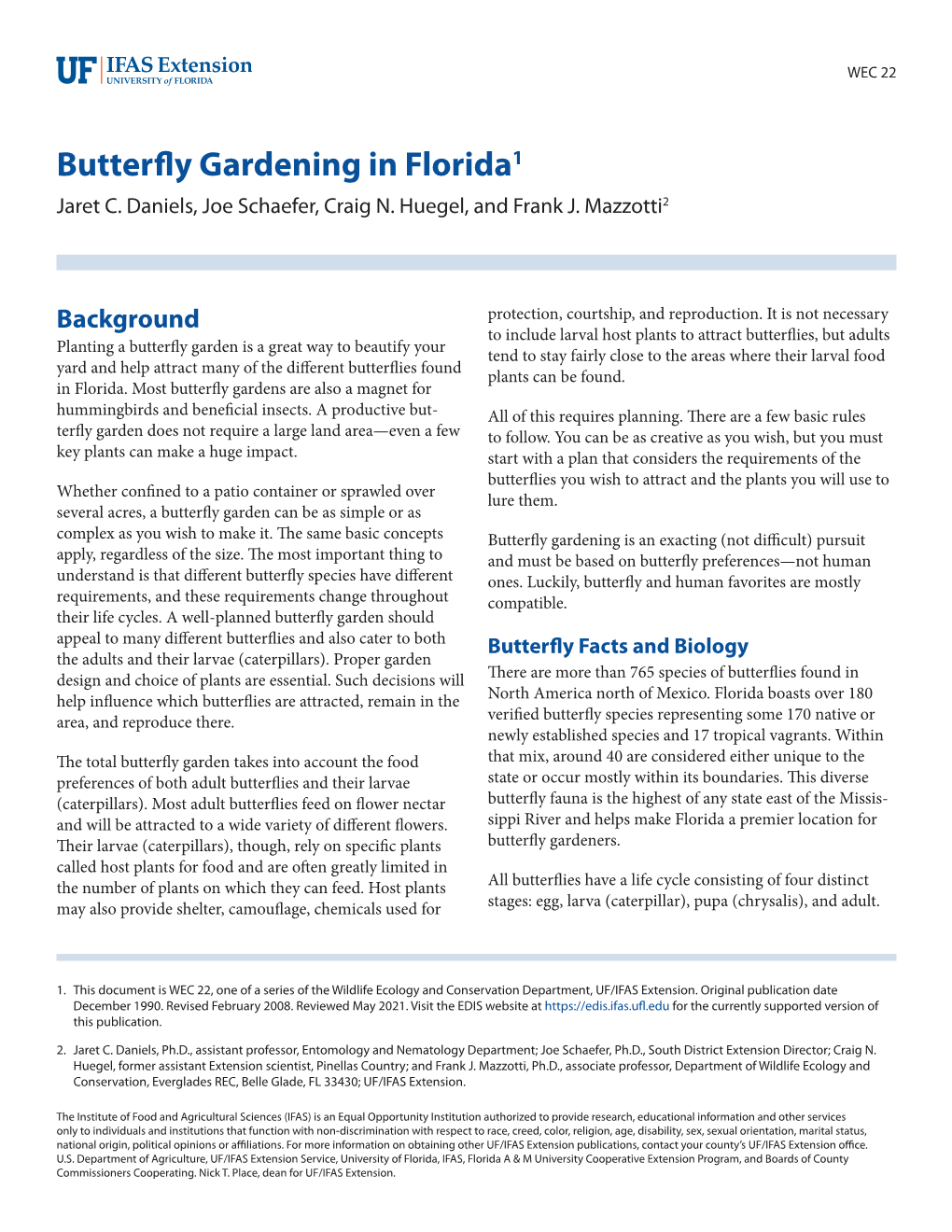 Butterfly Gardening in Florida1 Jaret C