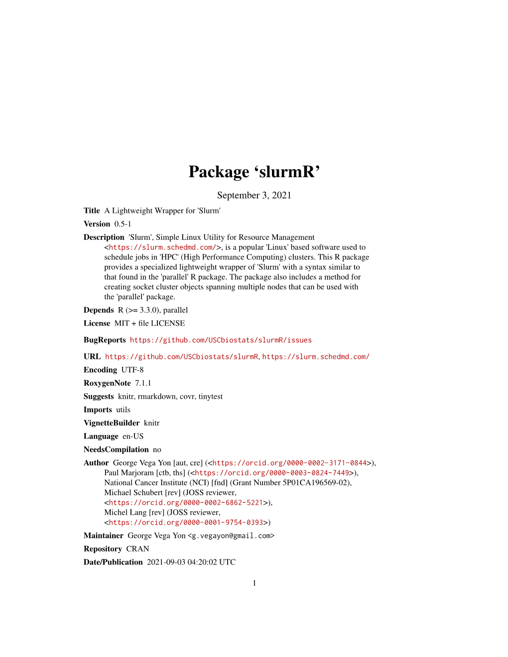 Package 'Slurmr'