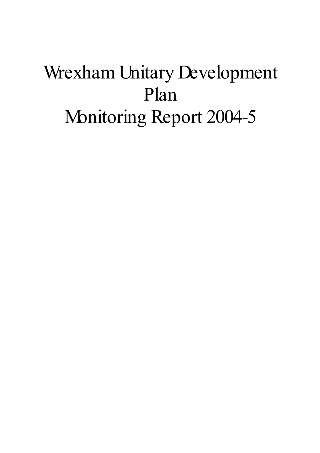 Wrexham Unitary Development Plan