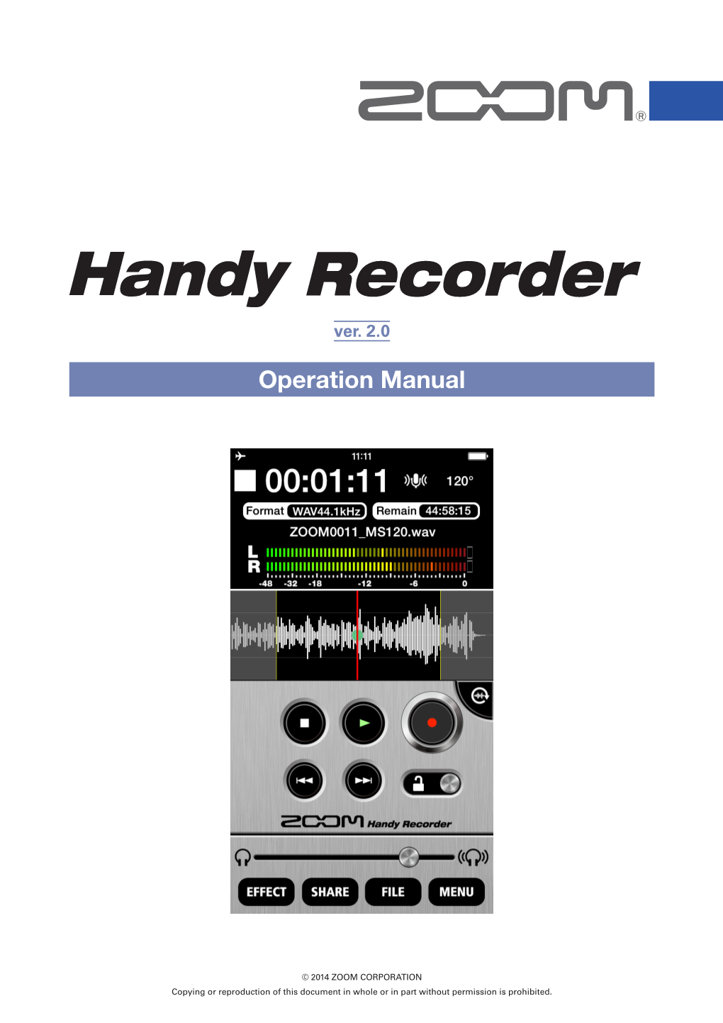 Zoom Handy Recorder App Operations Manual (13 MB Pdf)