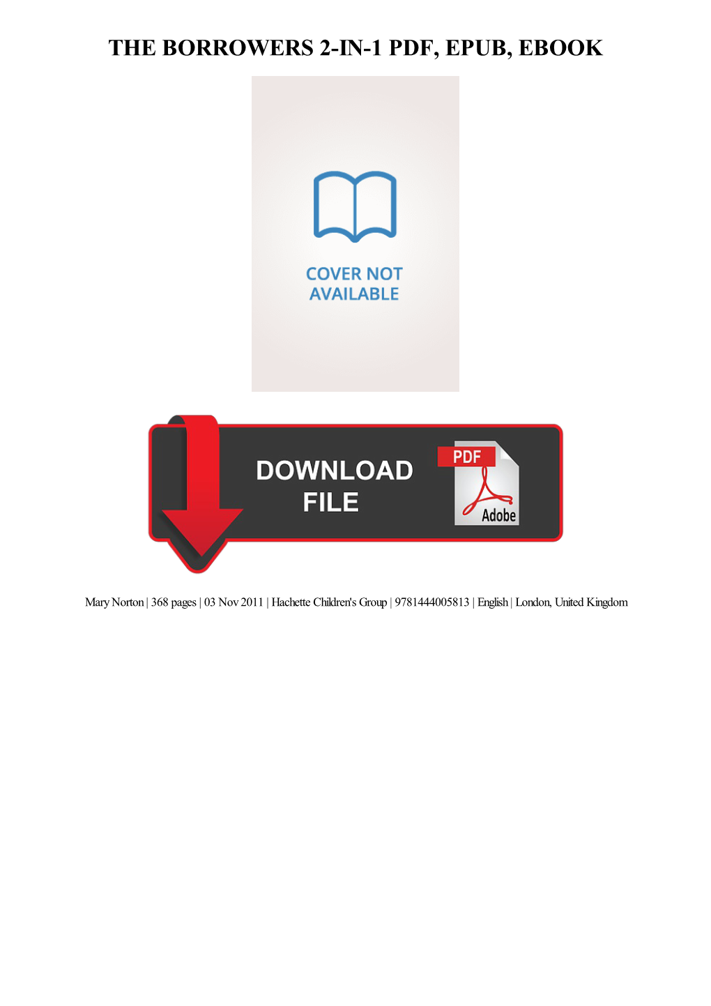 PDF Download the Borrowers 2-In-1 Kindle