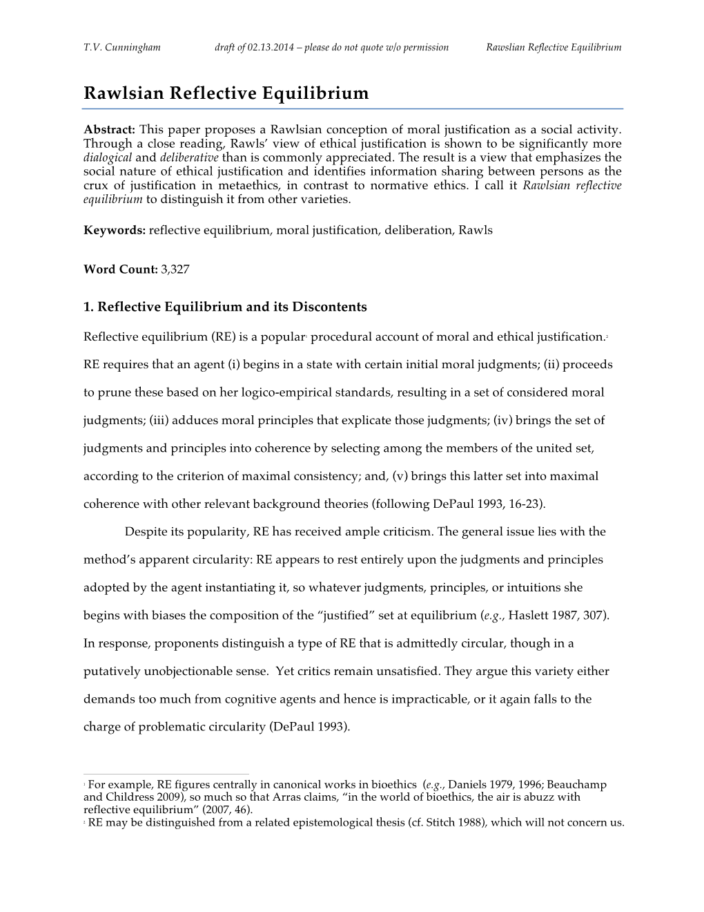 Rawlsian Reflective Equilibrium