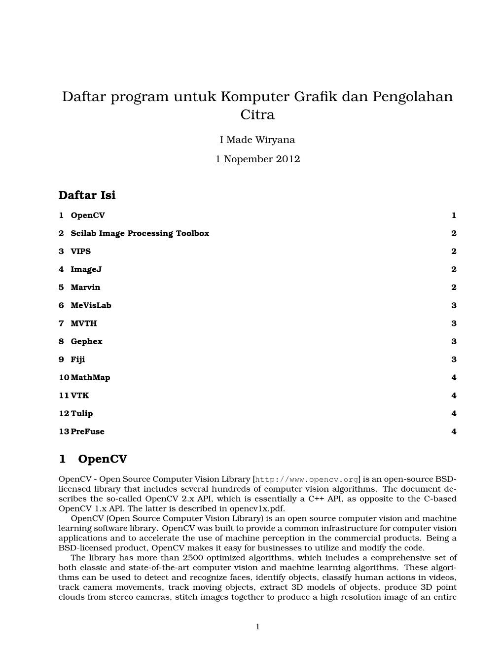 Daftar Program Untuk Komputer Grafik Dan Pengolahan Citra