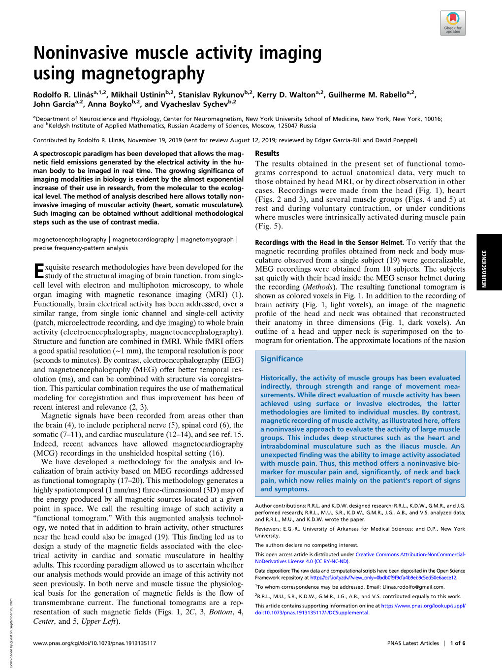 Noninvasive Muscle Activity Imaging Using Magnetography